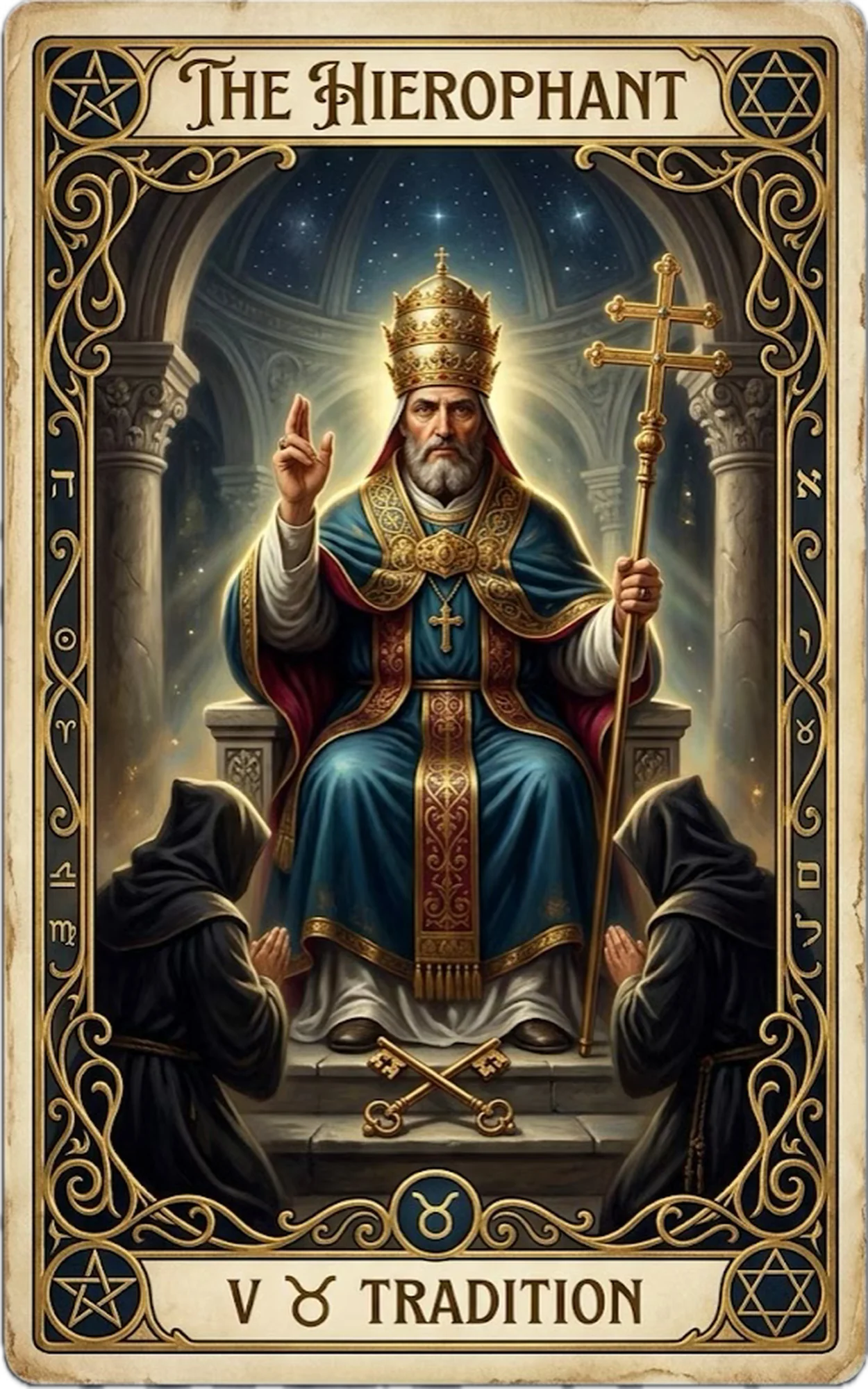The Hierophant tarot card