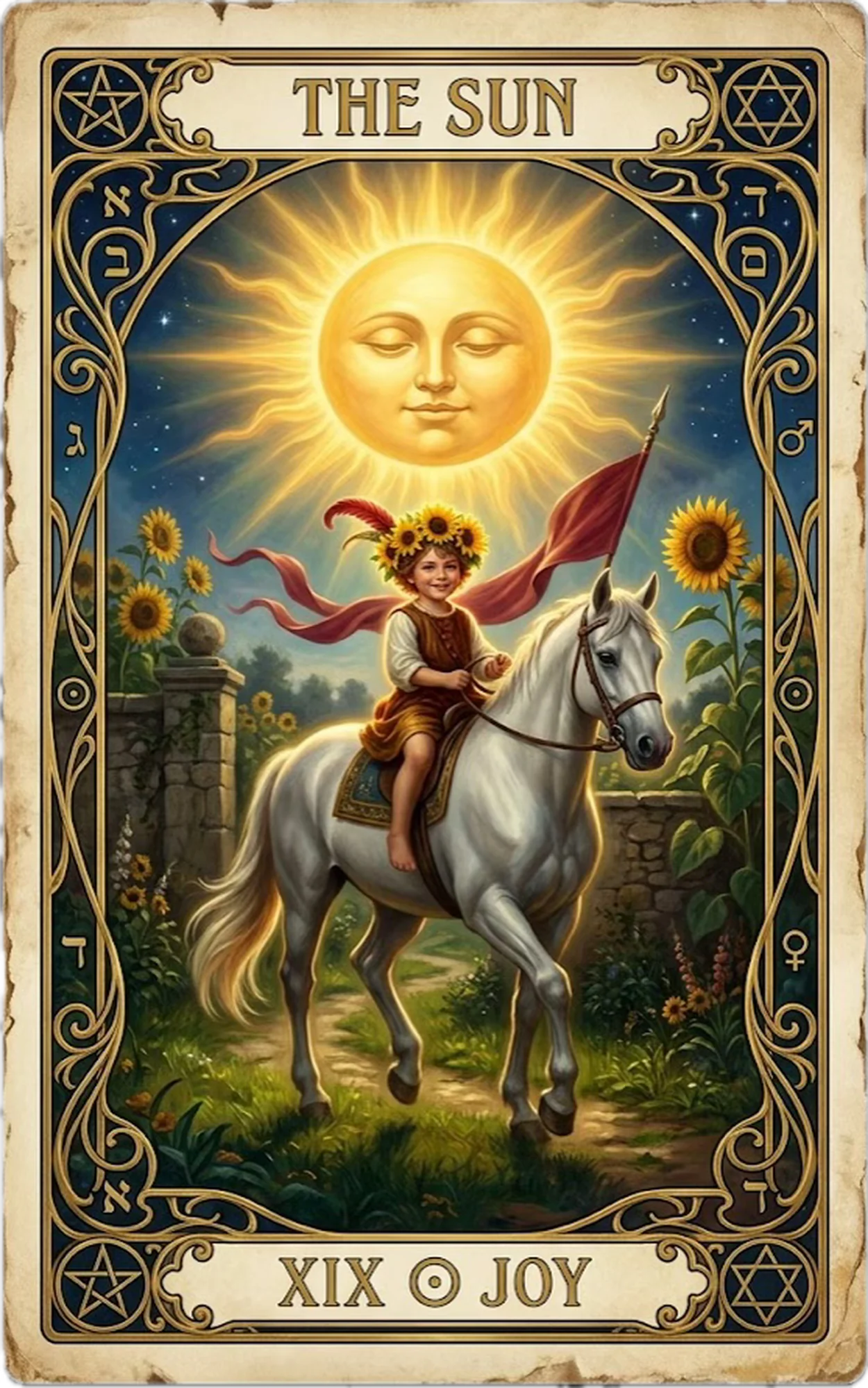 The Sun tarot card
